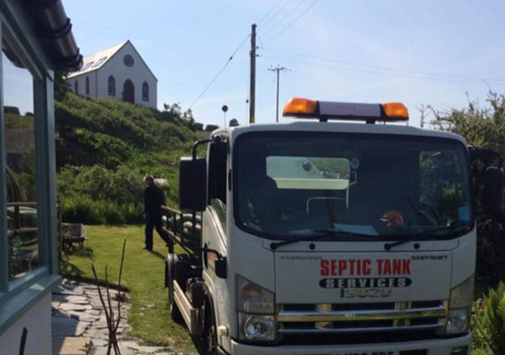 Septic Tank Services truck.