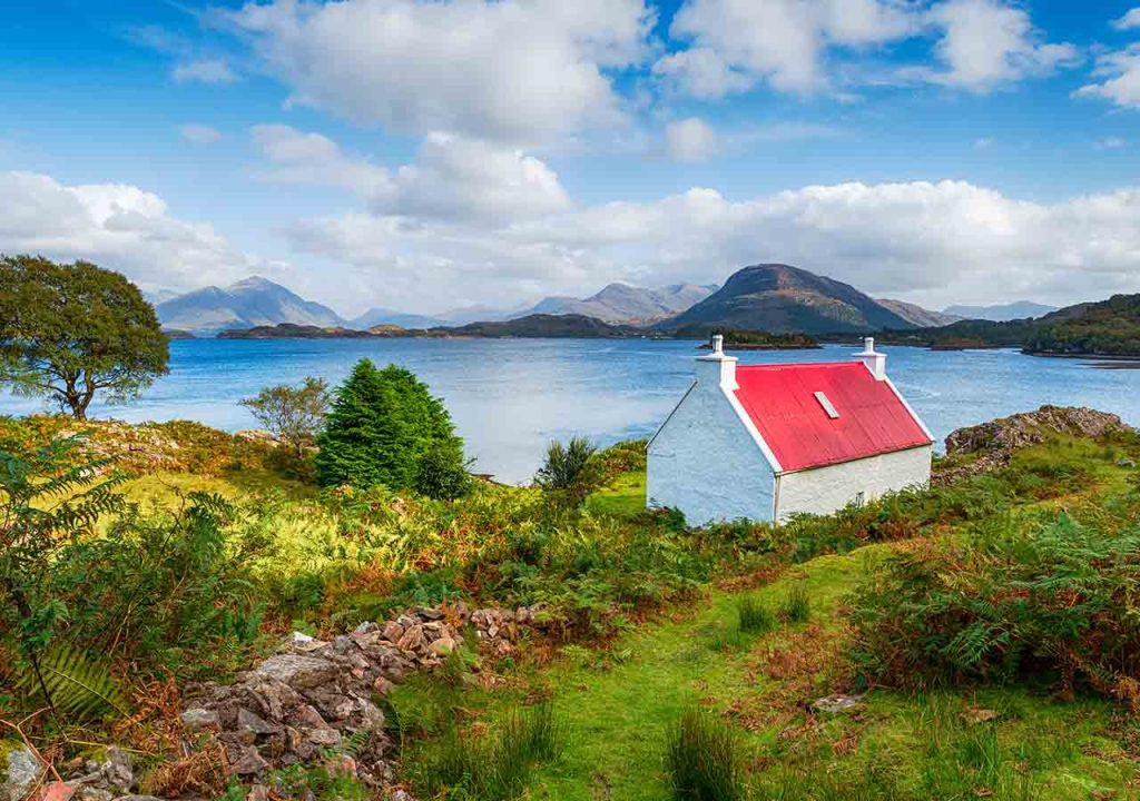 A house in Scotland by the sea.